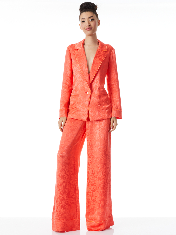SHANDA PAJAMA BLAZER + WILLIS PAJAMA PANT WITH PIPING - 