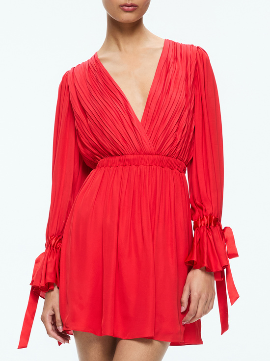 BRIGHT RUBY-CLARISSA MINI DRESS