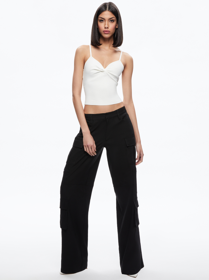 RHONA TWIST FRONT TANK - SOFT WHITE image 2 - Alice And Olivia