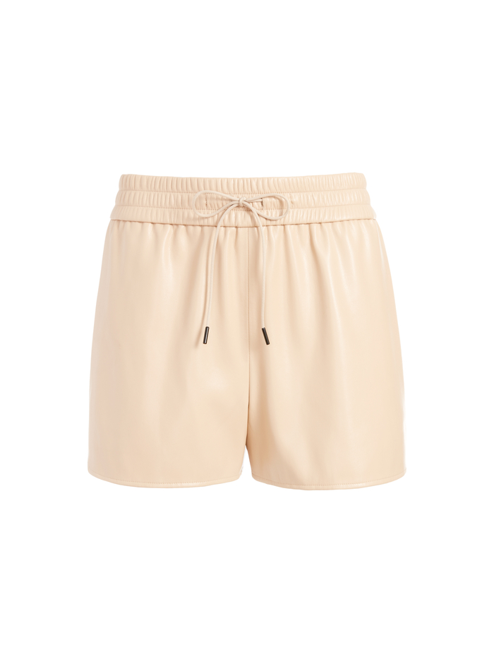 LUDLOW VEGAN LEATHER SHORT - ALMOND image 5 - Alice And Olivia