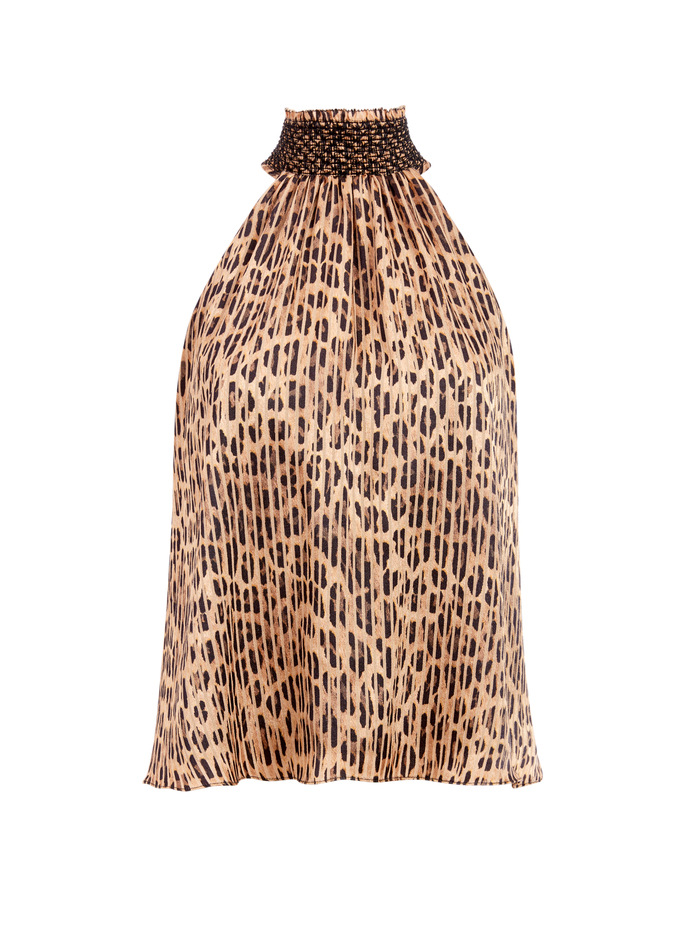 ALMIRA LEOPARD HALTER TOP - SPOTTED LEOPARD SM image 5 - Alice And Olivia