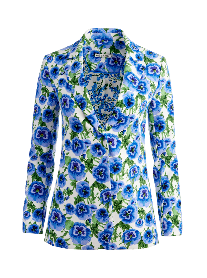 MACEY BLAZER - PERFECT PANSY MULTI image 5 - Alice And Olivia