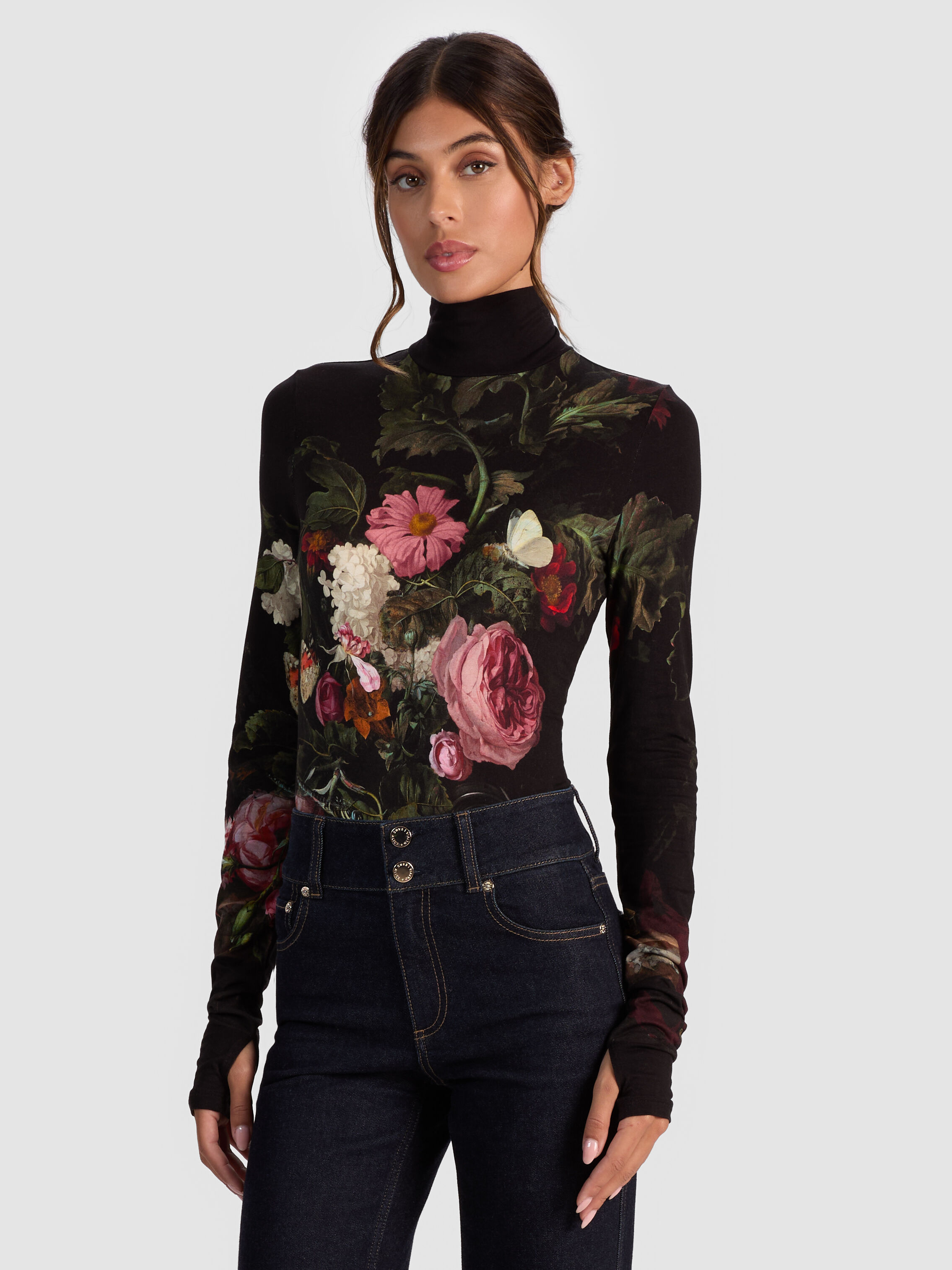 Delaina Turtleneck Top In Be Still | Alice + Olivia