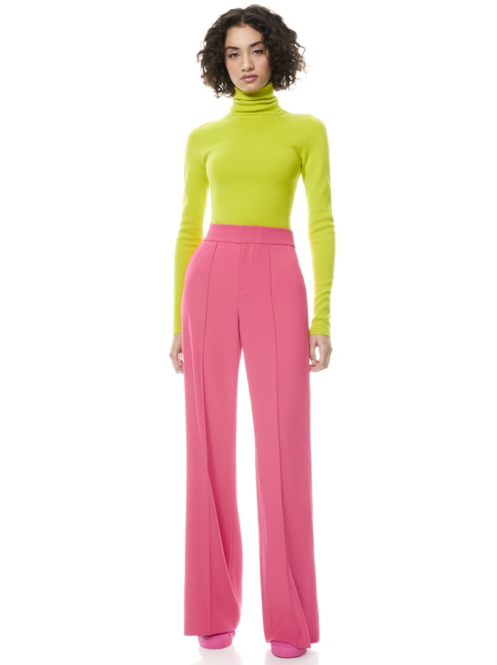 DYLAN HIGH WAISTED WIDE LEG PANT - WILD PINK image 4 - Alice And Olivia