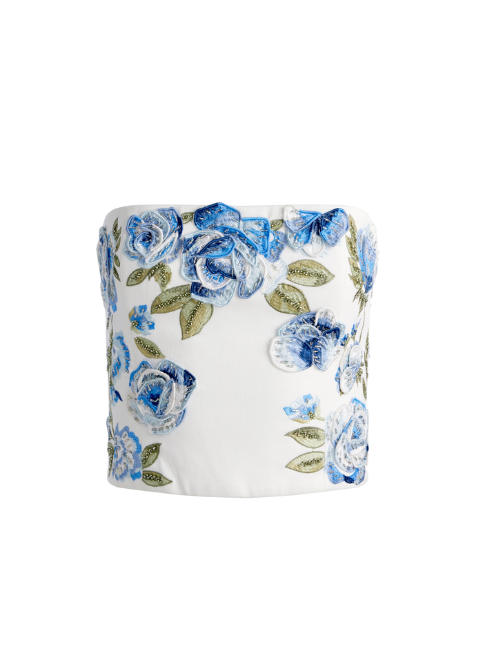 CECE EMBELLISHED TOP - OFF WHITE MULTI image 5 - Alice And Olivia