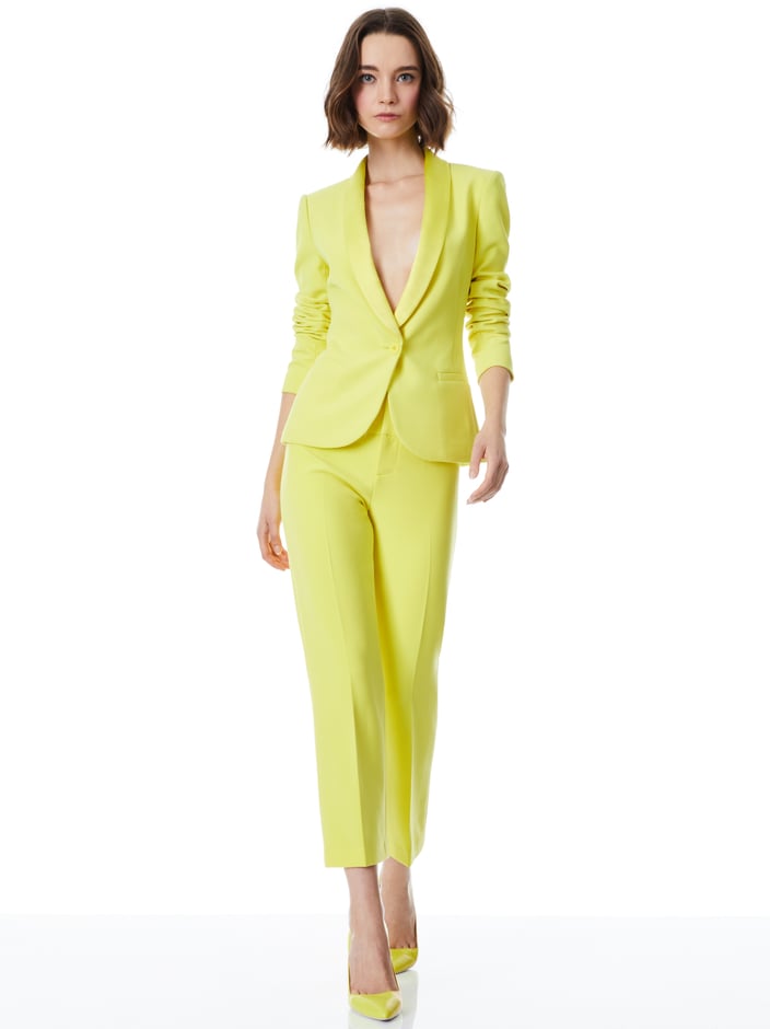 PEPPER SHAWL COLLAR FITTED BLAZER + OLIVIA ANKLE PANT - 