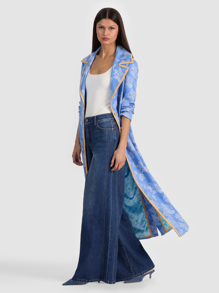 LEVINE DOUBLE BREASTED COAT - CAROLINA BLUE image 4 - ALICE + OLIVIA