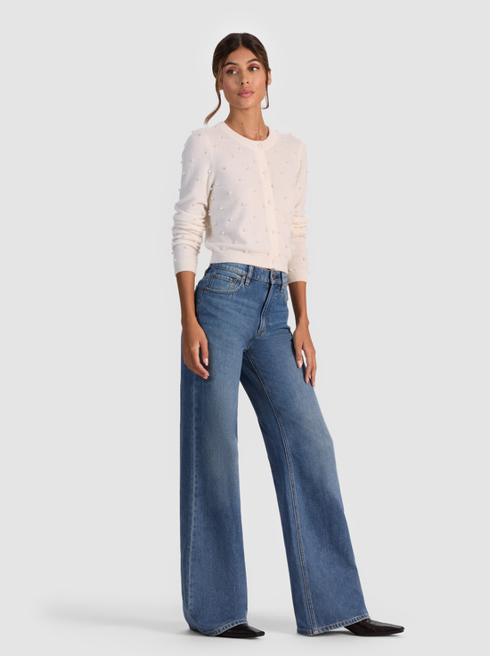 ECRU-DOLLIE EMBELLISHED CARDIGAN