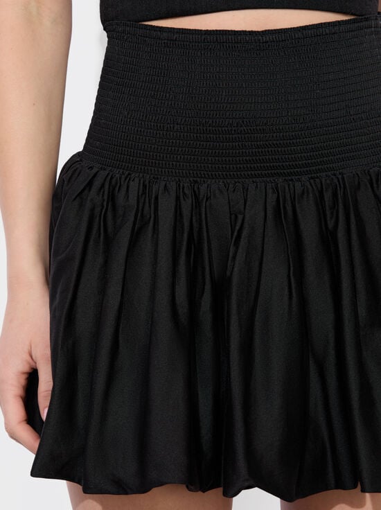 BLACK-ARDEN DROP WAIST MINI SKIRT