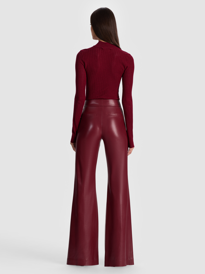 LANIE POINTELLE PULLOVER - OXBLOOD image 2 - Alice And Olivia