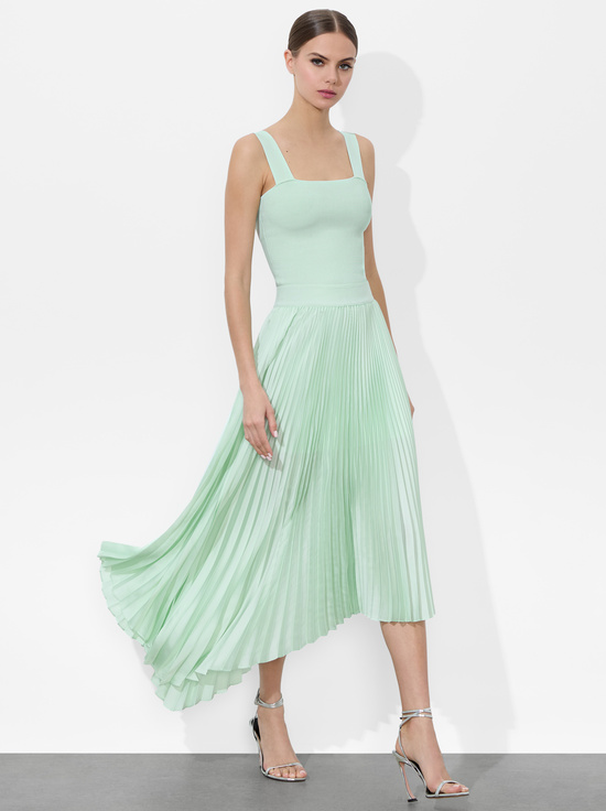 SEA SPRAY-JENARA PLEATED MIDI SKIRT