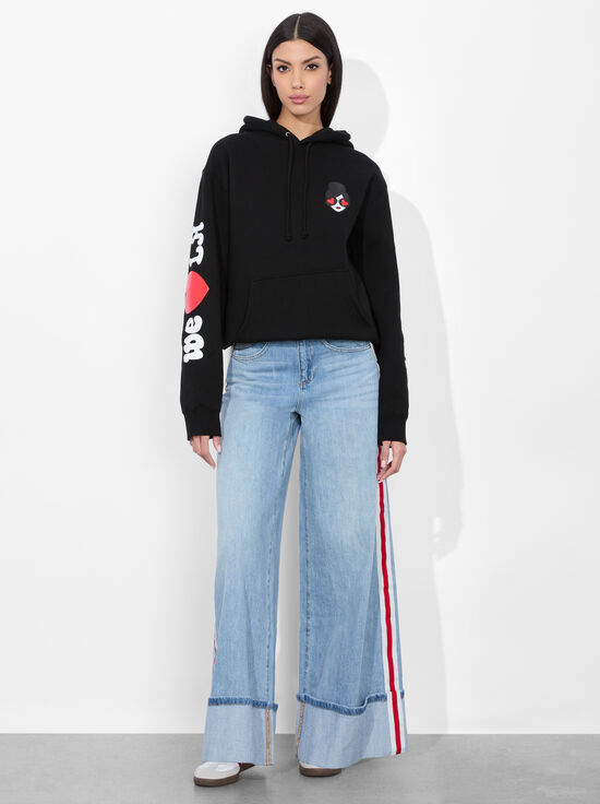 BLACK-WE HEART LA HOODIE