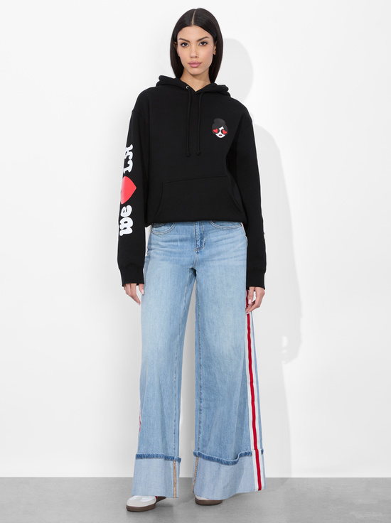 BLACK-WE HEART LA HOODIE