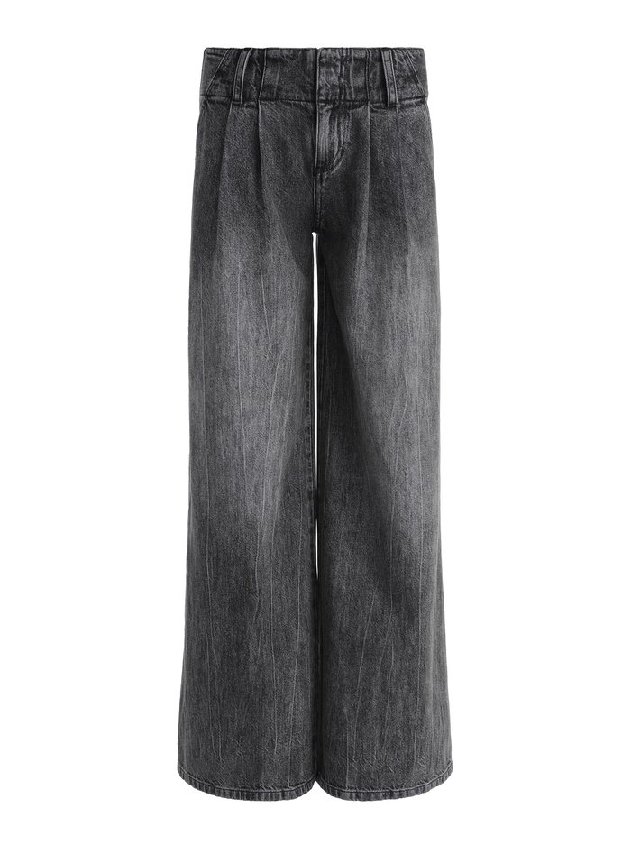 ANDERS LOW RISE PLEATED JEAN - GEORGIA VINTAGE BLACK image 5 - Alice And Olivia