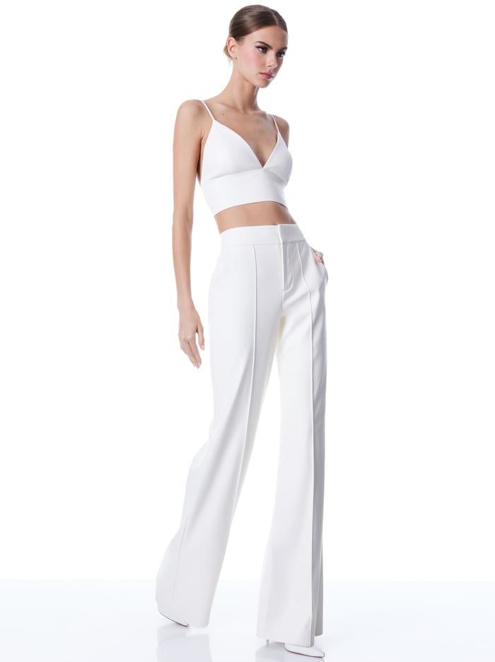 DYLAN VEGAN PANT - ECRU image 4 - Alice And Olivia