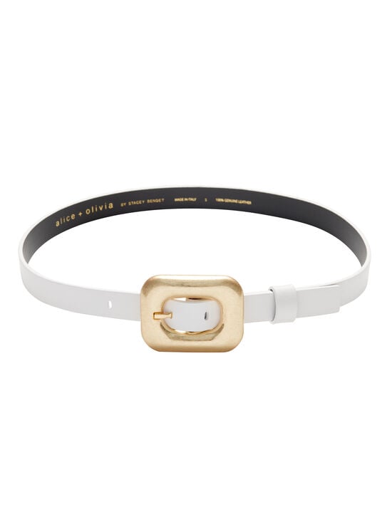 OFF WHITE/GOLD-LETTY BUCKLE BELT