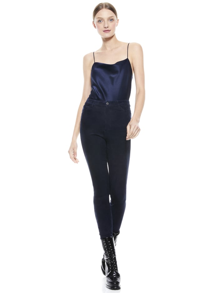 MIKAH SUEDE PANT - NAVY image 2 - Alice And Olivia