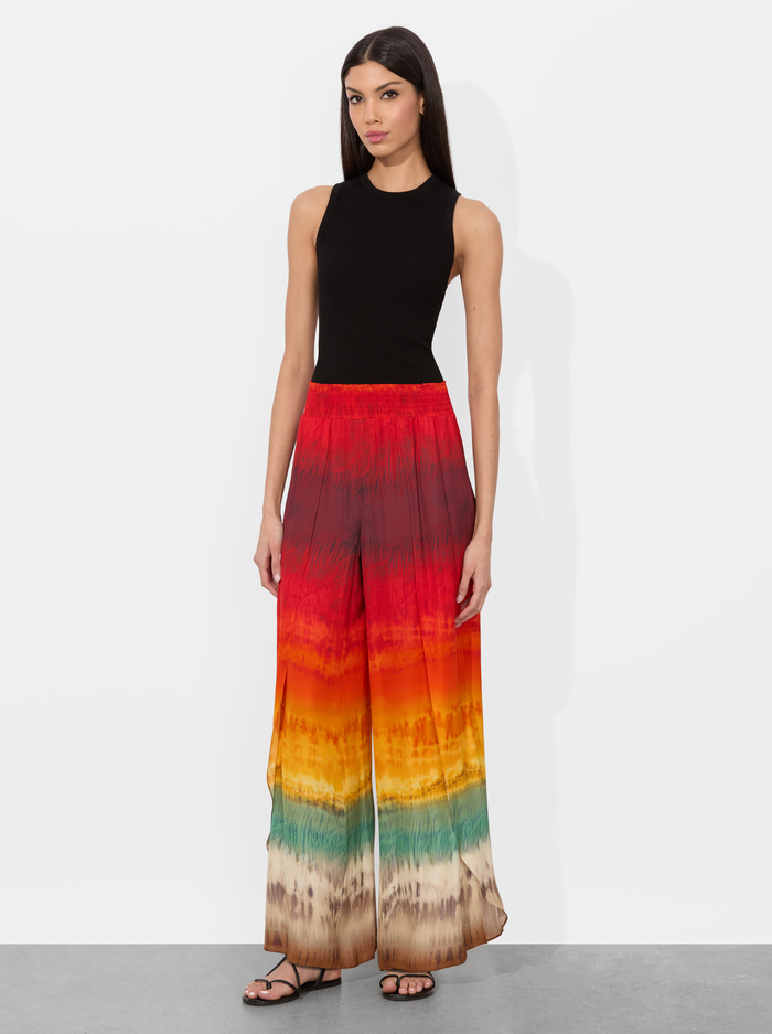 LARISSA OPEN PLEAT PANT - CRYSTAL TIE DYE image 5 - Alice And Olivia