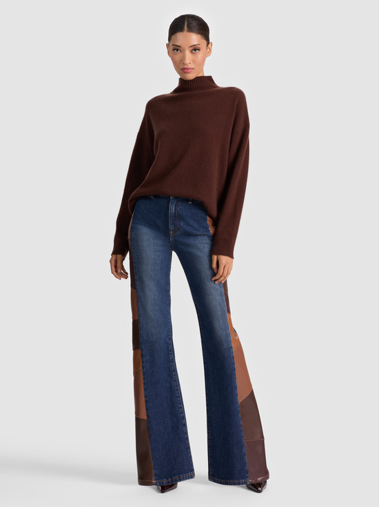 DARK CHOCOLATE-MELIE CASHMERE PULLOVER