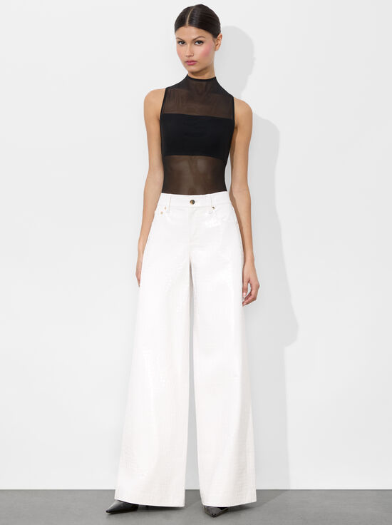 OFF WHITE-TRISH VEGAN CROC PANT