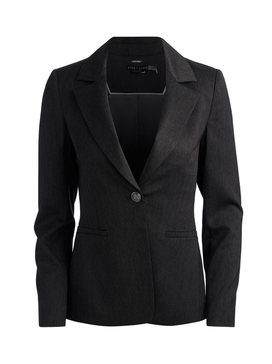 CHARCOAL-MACEY CINCHED WAIST BLAZER