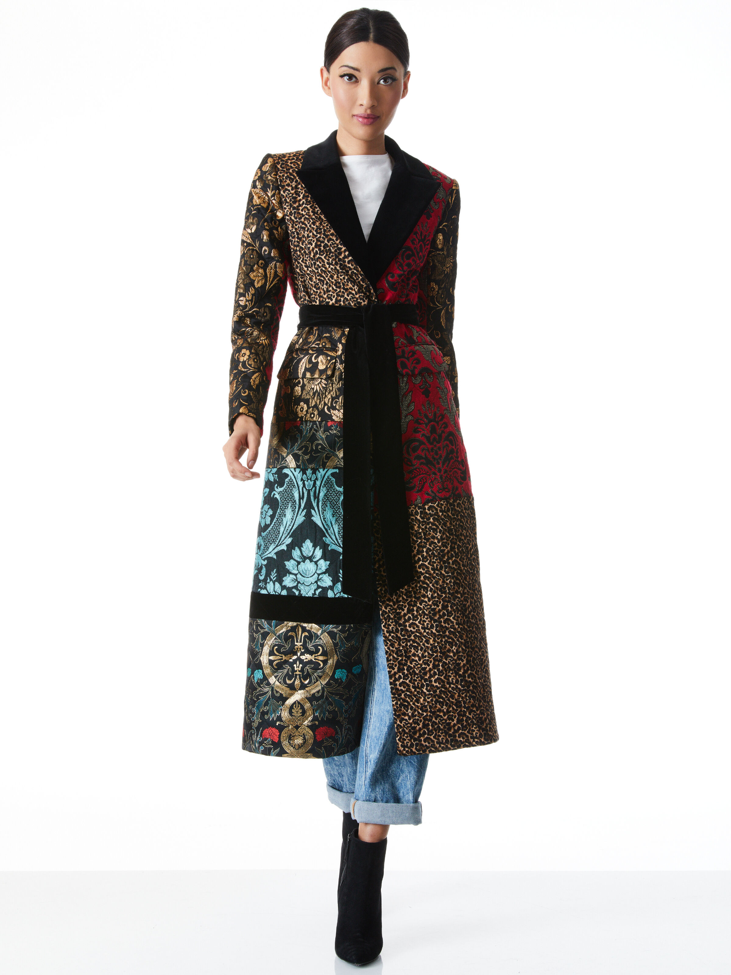 alice and olivia patchwork coat