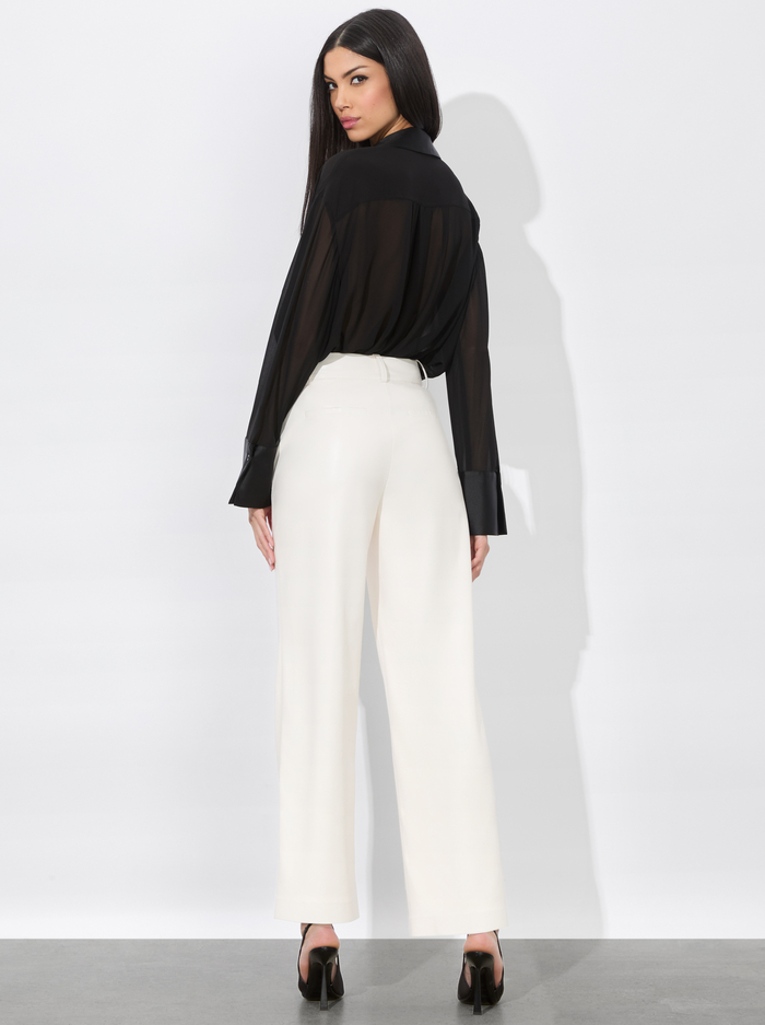 ALEXANDER VEGAN TROUSER - OFF WHITE image 3 - Alice And Olivia