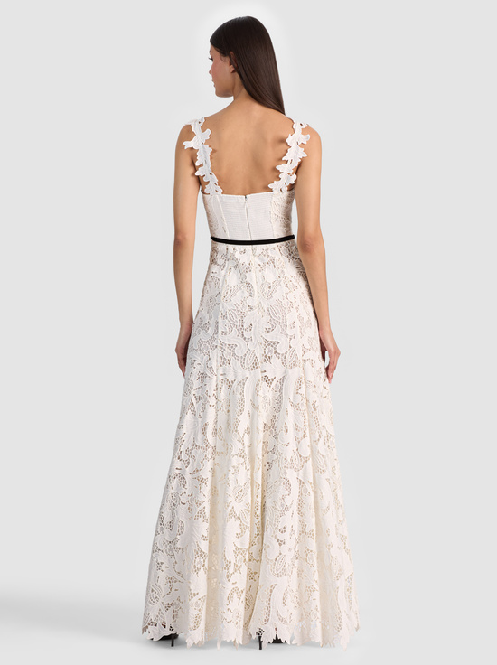 OFF WHITE-CALLA LACE MAXI DRESS