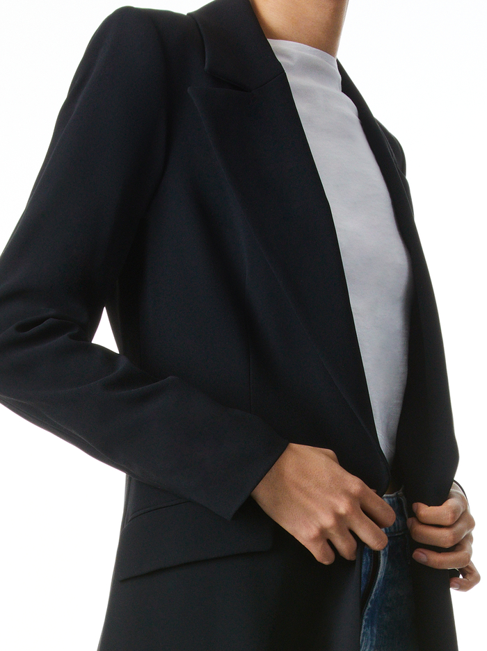 THEO NOTCH COLLAR COAT - BLACK image 3 - Alice And Olivia