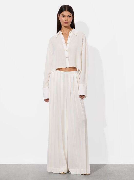 OFF WHITE-JENNA PLEATED PULL ON PANT