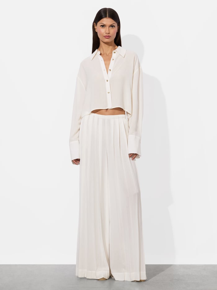 JENNA PLEATED PULL ON PANT - OFF WHITE image 1 - Alice And Olivia