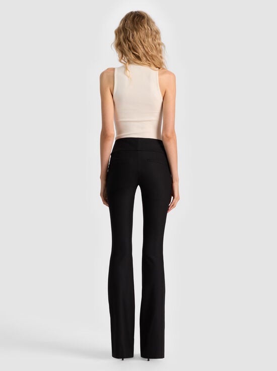BLACK-OLIVIA WOOL BOOTCUT PANT