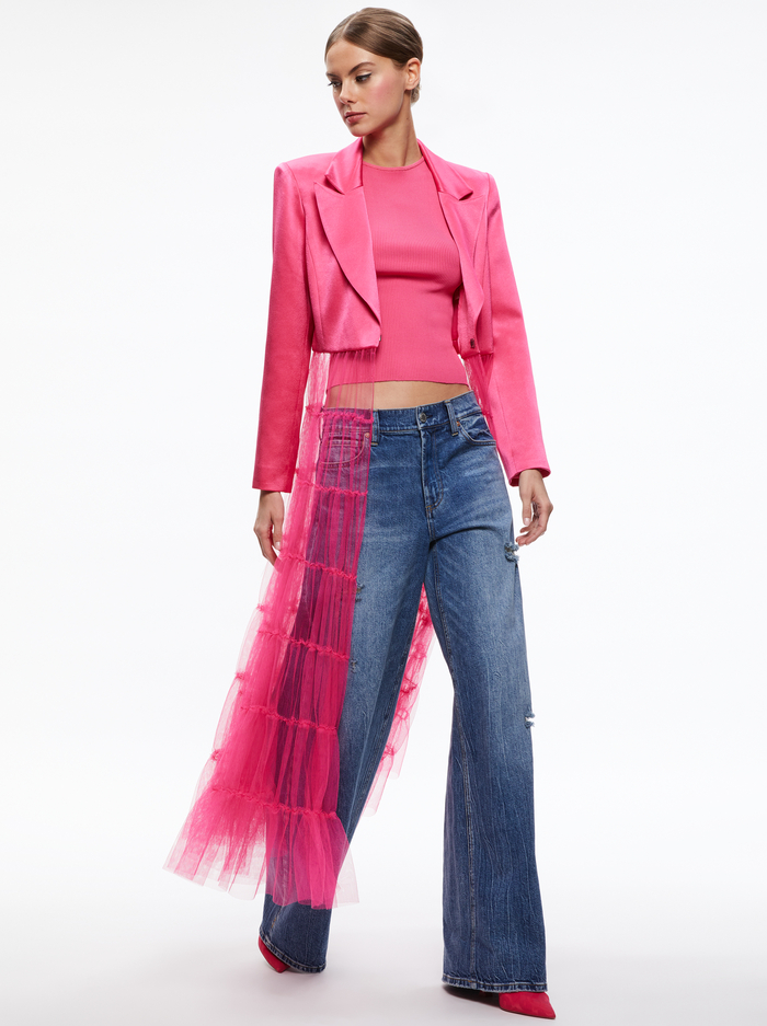 EVERLY TULLE BLAZER - CANDY image 2 - Alice And Olivia