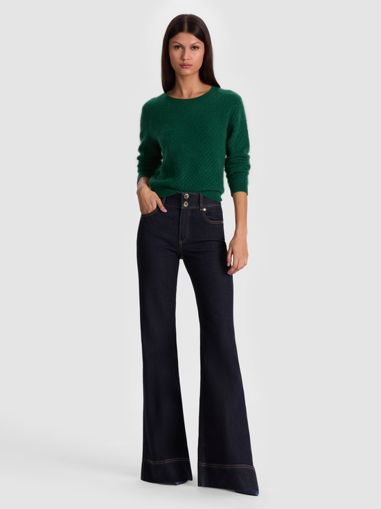 GREEN MYSTIQUE-CAROLEE CASHMERE PULLOVER