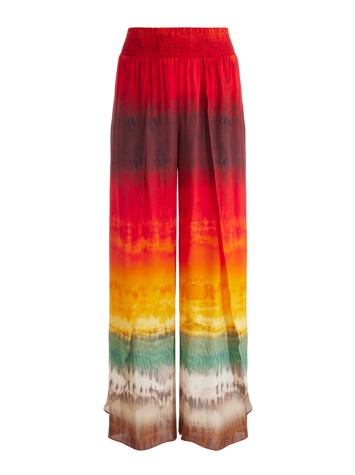 LARISSA OPEN PLEAT PANT - CRYSTAL TIE DYE image 6 - Alice And Olivia