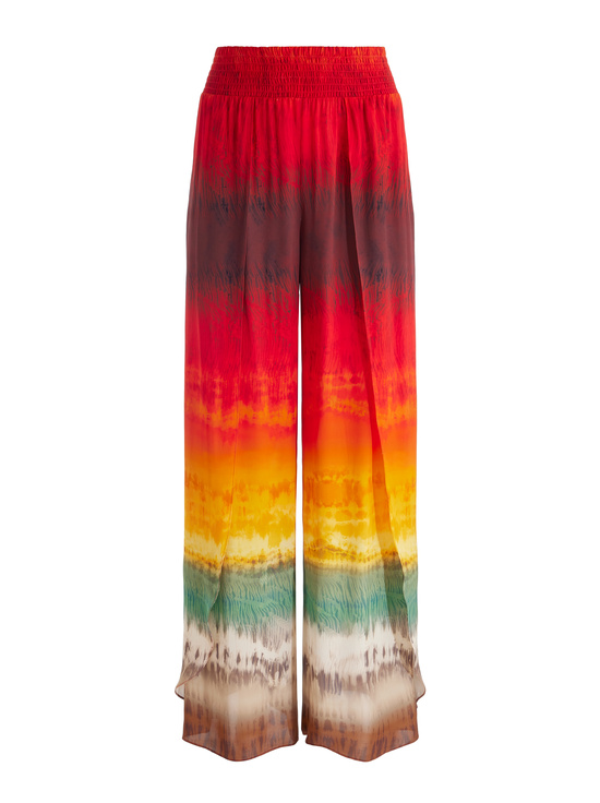 CRYSTAL TIE DYE-LARISSA OPEN PLEAT PANT