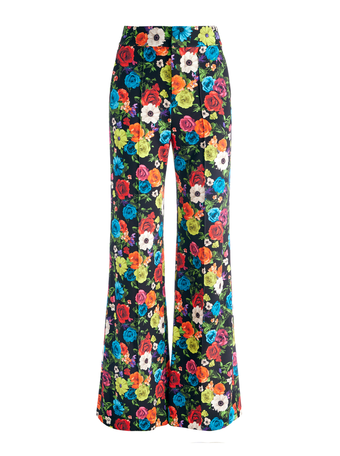 DYLAN HIGH WAISTED WIDE LEG PANT - FLOWER GARDEN LG image 5 - Alice And Olivia