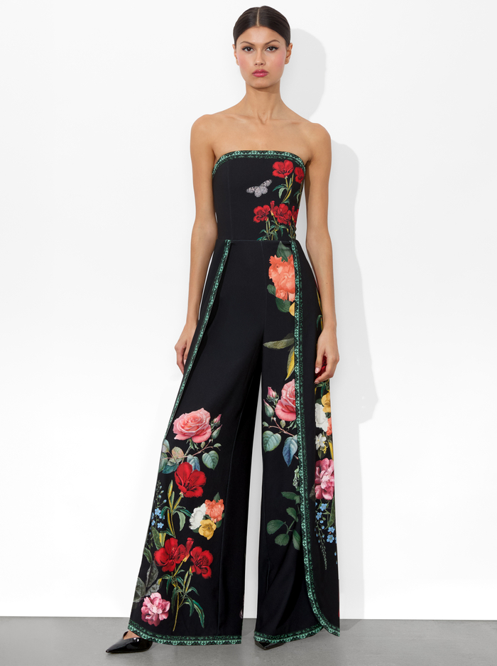 BERNA JUMPSUIT - IN THE WIND FLORAL - Alice And Olivia