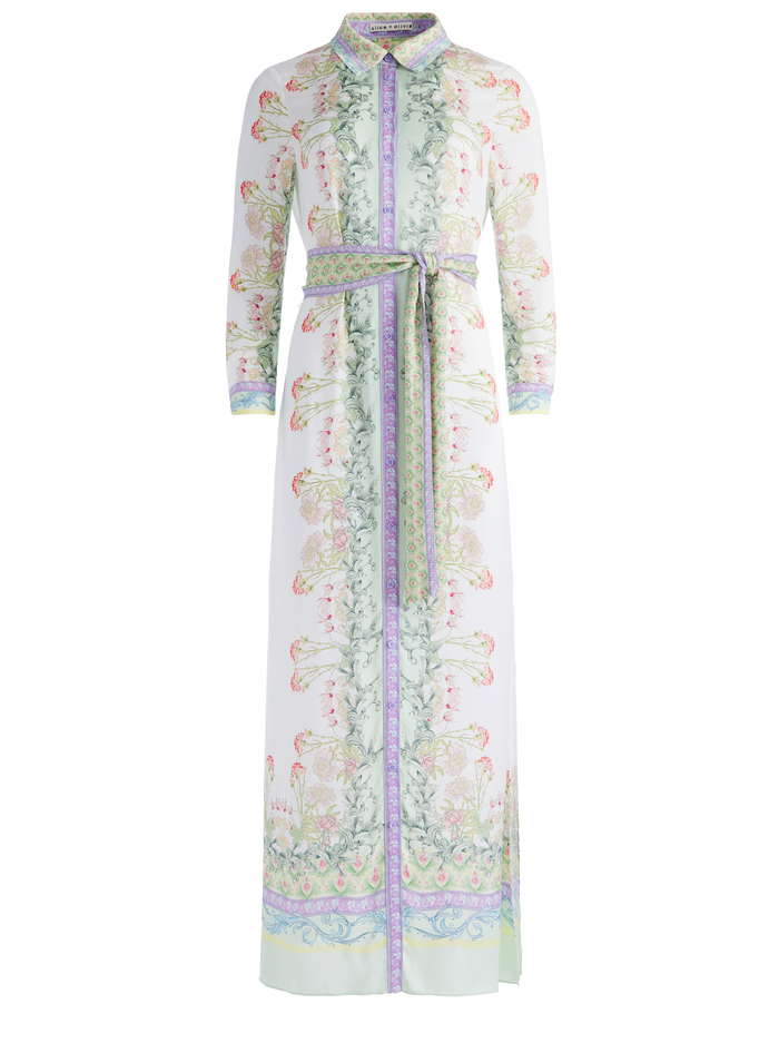 Chassidy Maxi Shirt Dress In Floral Fest | Alice And Olivia
