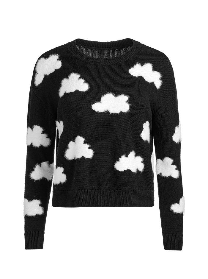 GLEESON PULLOVER - BLACK/SOFT WHITE image 6 - Alice And Olivia