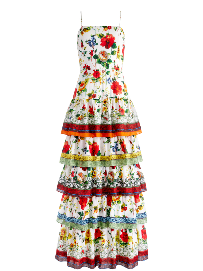 VALENCIA SPAGHETTI STRAP MAXI DRESS - DEW FLORAL image 5 - Alice And Olivia