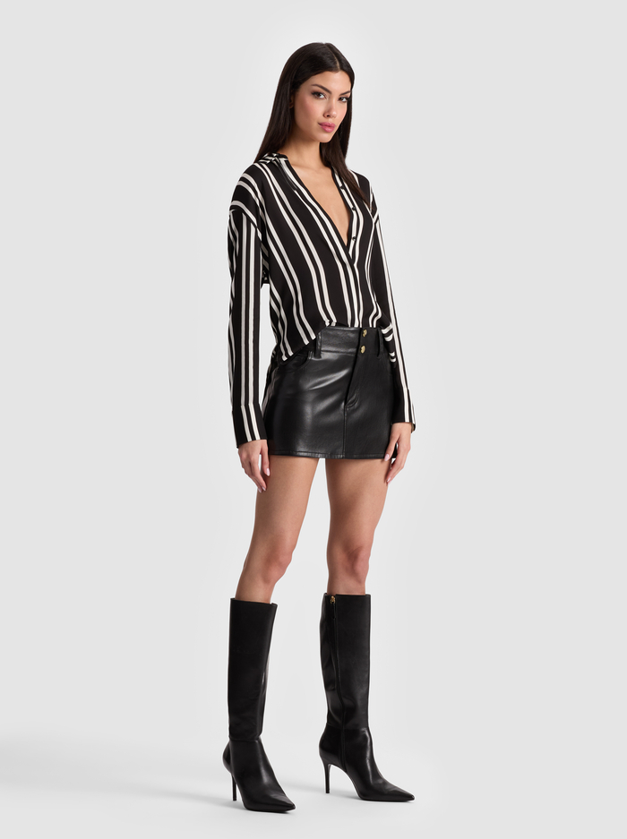 LAIKA VEGAN SKIRT - BLACK image 1 - Alice And Olivia