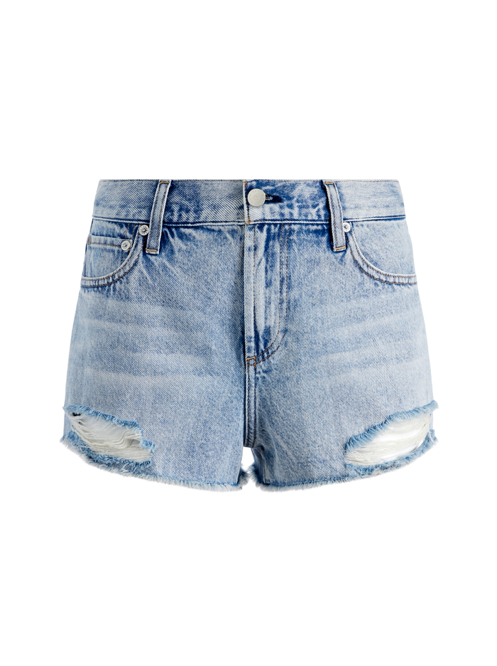 AMAZING HIGH RISE DENIM VINTAGE SHORT - ROCKSTAR BLUE image 5 - Alice And Olivia