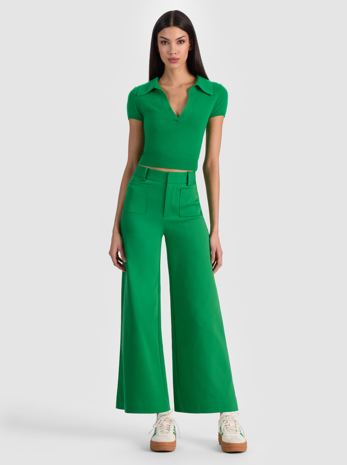 ZOE ANKLE TROUSER - GREEN APPLE image 1 - ALICE + OLIVIA
