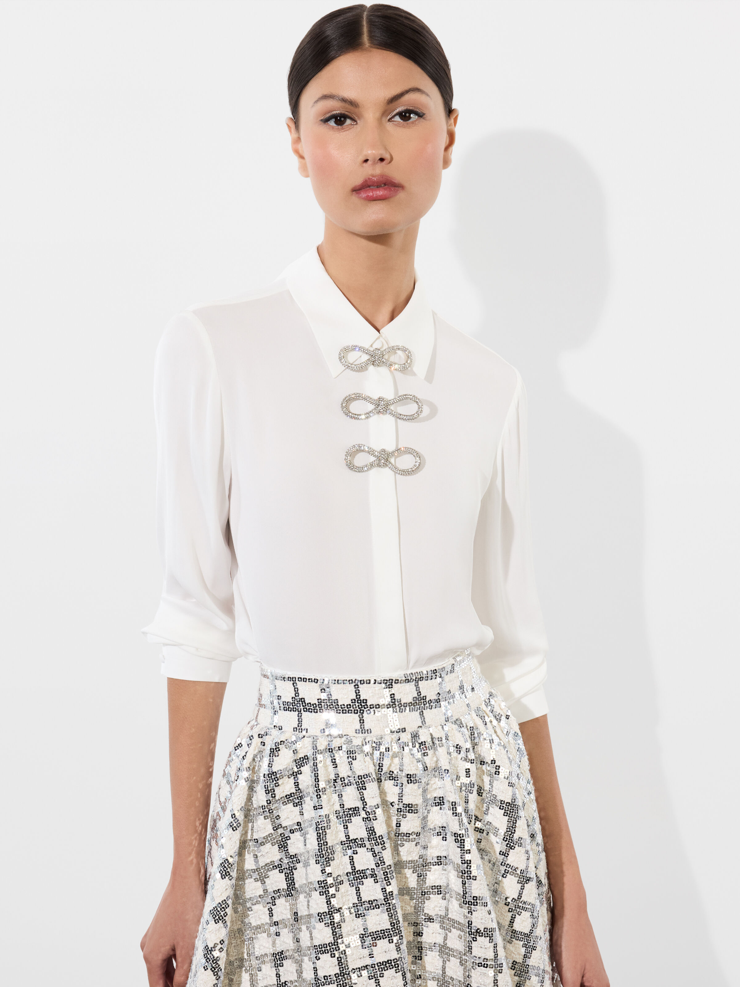 Shop Alice + Olivia Dumont Windowpane Tweed Jacket | Saks