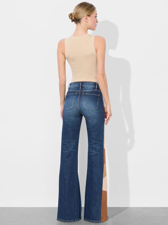 DARBY VINTAGE BLUE-SB VEGAN PATCHWORK JEAN