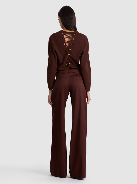 DARK CHOCOLATE-ERIC WOOL PANT