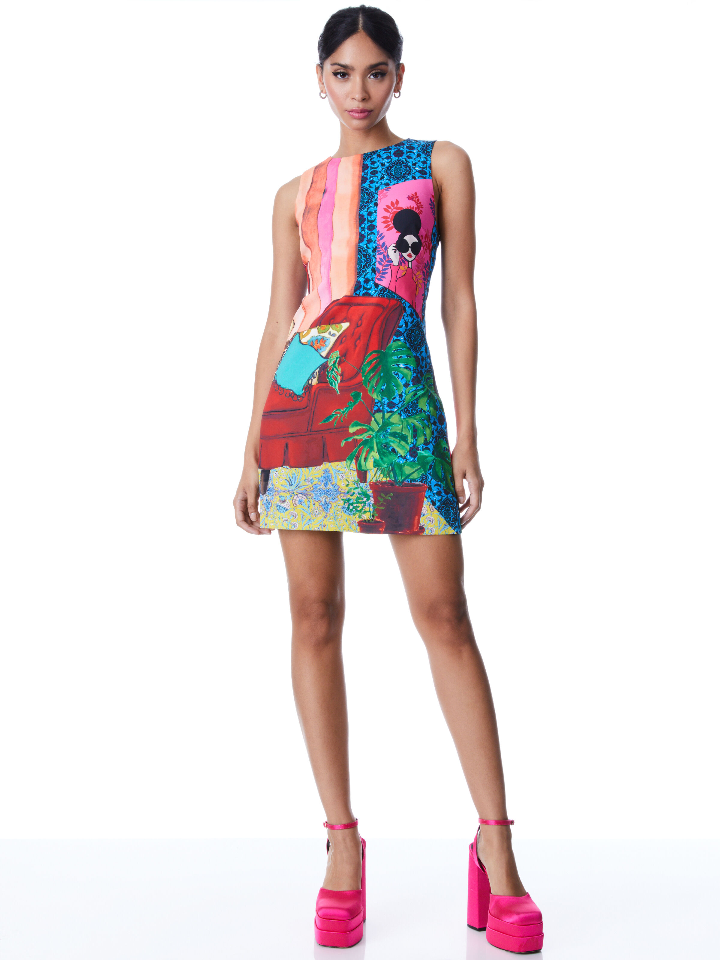 Clyde Shift Dress In The Parlour Alice And Olivia