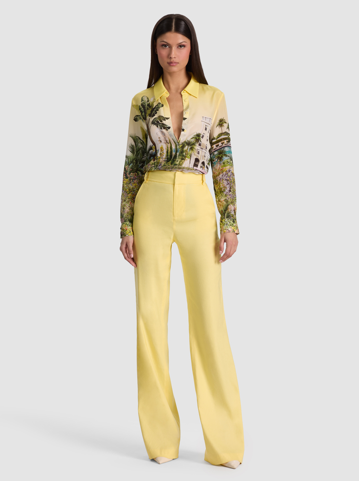 LULA LINEN FLARE PANT - BUTTER image 1 - ALICE + OLIVIA