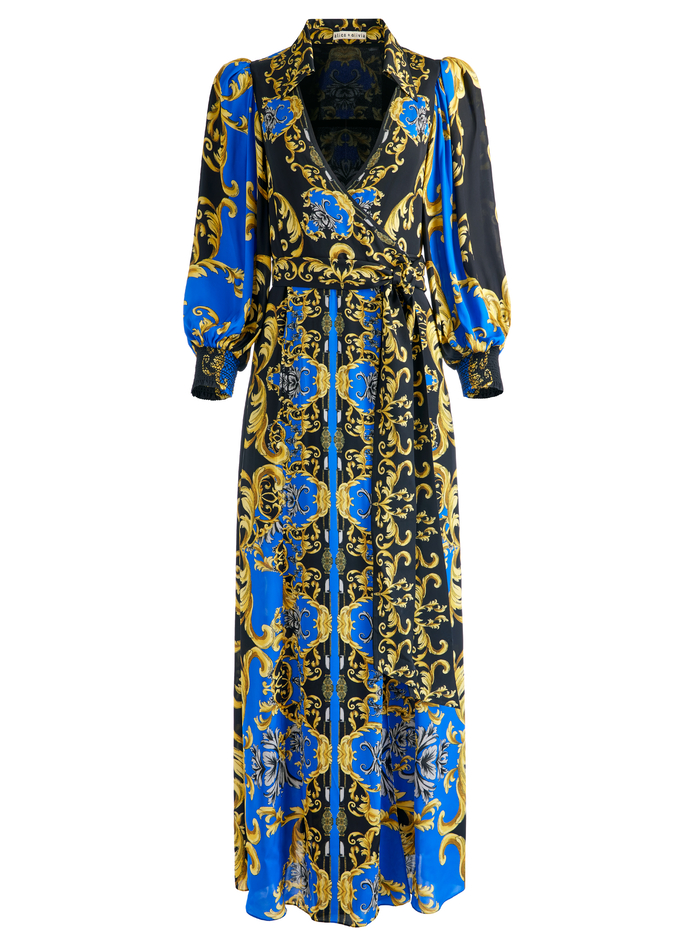 ALISA WRAP MAXI SHIRT DRESS - REGAL ROMANCE SAPPHIRE image 5 - Alice And Olivia